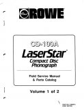Rowe CD100A Service Manual Vol 1 of 2 (117 pages)