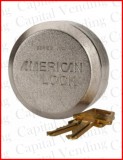American or Master Puck Lock with Two Keys - Keyed Alike
