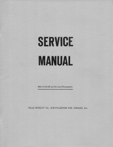 Mills Do-Re-Mi and De Luxe Phonographs Service Manual 47 Pages  PDF.