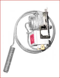Thermostat for Dixie Narco Models 5591 and 2145 with Red label & Pig Tail