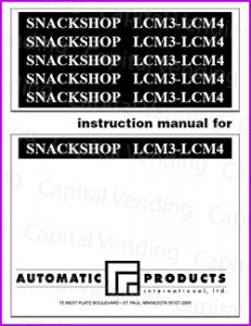 Automatic Products LCM3-LCM4 SnackShop Instruction Manual (81 Pages)