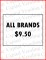 Price Labels for Cigarette Vendors "All Brands $(Insert Price Here)"  - 3.5" x 5"