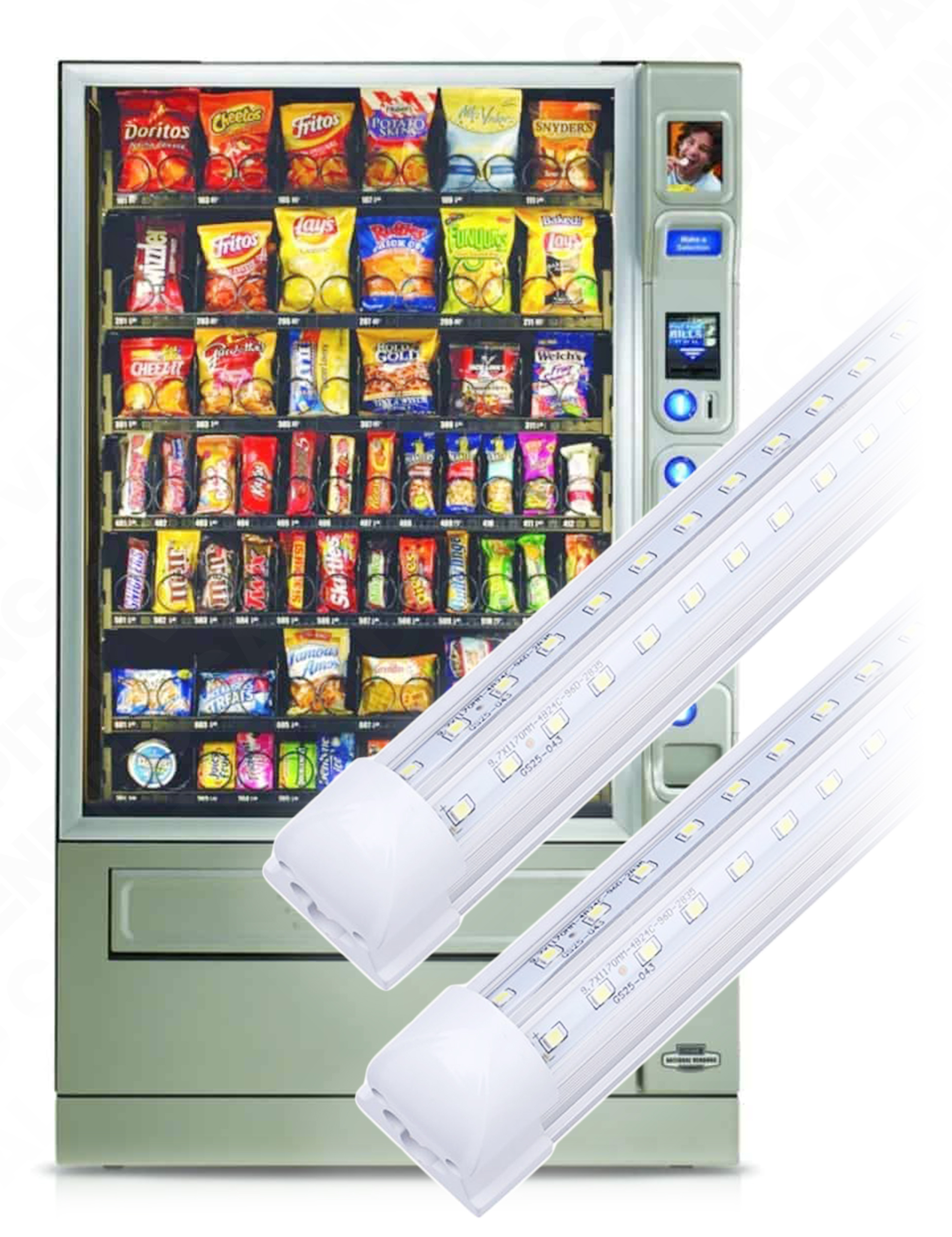 Glasco  and GPL snack vending LED Light strip for Crane National Vendors 