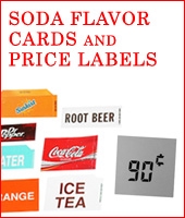 Soda Flavor Cards, Price Labels, & Coin Insert Decal