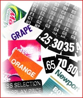 Decals & Labels: Price Tabs, Soda Flavor Cards, Pricing Tags, and Cigarette Labels