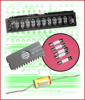 Electronics: Eproms, Switches, Fuses, Batteries, Micros, Displays, etc.