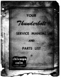 Chicago Coin's Thunderbolt Service Manual & Parts List (43 Pages) PDF