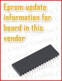 Update eprom in  a National Vendors 431 food machine to install a credit card reader