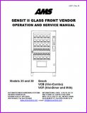 AMS 35, 39, VCB, and VCF Sensit II Glass Front Vendor Manual