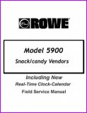 Rowe snack 5900 snack Field service and parts manual  89 pages
