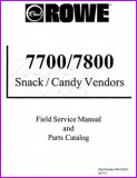 Rowe snack 7800 7900 Field service and parts  89 pages