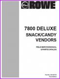 Rowe 7800 Deluxe snack field service and parts manual 107 pages