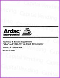 Ardac USA & USA-15 Up Stack Bill Acceptor Technical & Service Supplement (27 Pages)
