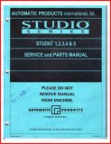 Automatic Products Studio 1,2,3,4,5 Service and Parts Manual