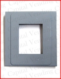 Mounting bracket plate to mount a credit card reader in a Vendo HVV / High Vision Vendor