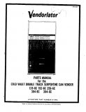 Vendo Parts Manual - Vendorlator Serpentine 128, 192, 256, 384 (48 Pages)
