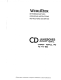 Wurlitzer CDM4-I CD Jukebox Operating Instructions [English,German,French] (67 Pages)