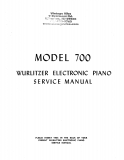 Wurlitzer Electronic Piano Model 700 Service Manual (34 Pages)