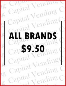 Price Labels for Cigarette Vendors "All Brands $(Insert Price Here)"  - 3.5" x 5"