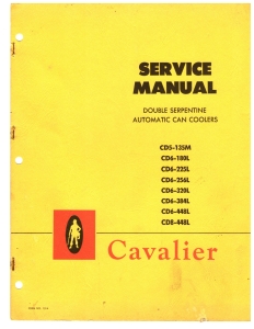 Cavalier Double Serpentine Can Coolers Manual (90 Pages)