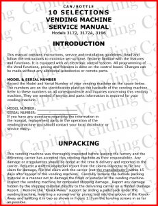 DRINK-10-Selection-Manual Models 3172, 3172A, 3196 (19 Pages)