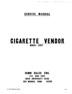 Fawn model 2007 service manual (12 Pages)