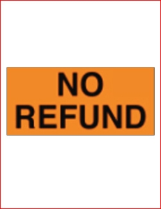"No refund" Decal