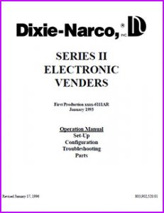 Dixie-Narco Series II Electronic Venders (81 Pages)