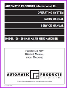 Automatic Products 128-129 Snack & Can Merchandiser Manual