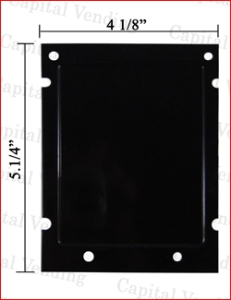 Metal plate to fill hole if validator or card reader is removed