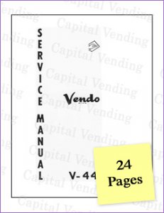 V-44 Model Coca-Cola Vendo Machine Service and Parts Manual 
