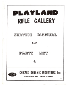 Playland Rifle Gallery Service Manual (49 Pages)