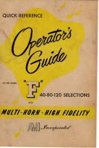 AMI Quick Reference Operator's Guide to the Model 'F'