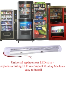 LED Replacement Strip for Compact Vending Machines – USI / Selectivend , Genesis, Gaines, Cosmic,...