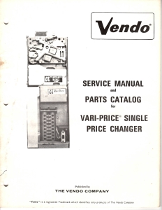 Vendo Vari Price Single Price Changer 35 pages