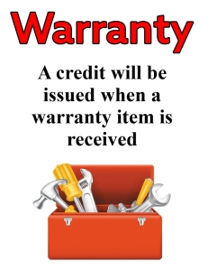 Warranty Exchange Item-