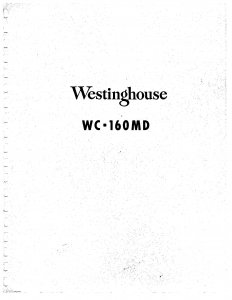 Westinghouse WC-160MD (34 Pages)