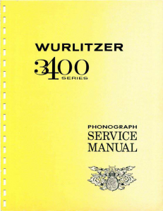 Wurlitzer Phonograph 3400 Series Service Manual (114 Pages)