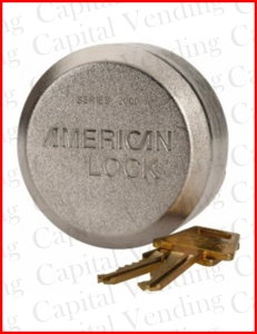 American or Master Puck Lock with Two Keys - Keyed Alike