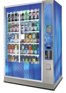 Dixie Narco 5800-6 Glass Front Cold Drink Machine - 7" Touchscreen