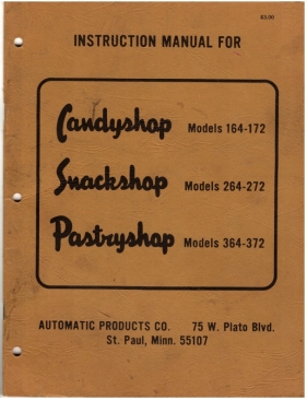 AP CANDYSHOP 164-172, SNACKSHOP 264-272, PASTRYSHOP 364