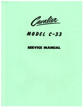 CAVALIER MODEL C-33 SERVICE MANUAL (23 Pg's)