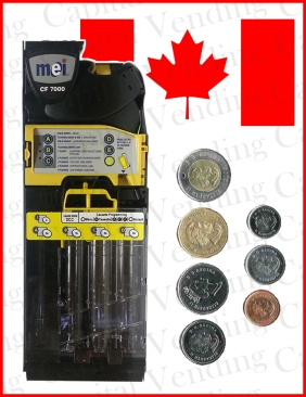 Canadian MEI changer accepts .05, .10, .25, $1, $2 - shipping to Canada included