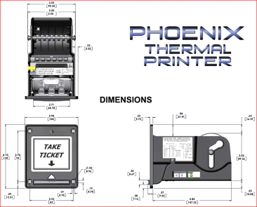 Printer model PHX1 pulse & USB interface