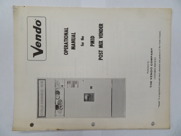 Vendo Operation Manual - PM1D Post Mix Vender (28 Pages)