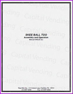 Skee Ball Too assembly and operation (50 pages)