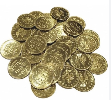 Lot of 100 Tokens for Token Coin Acceptor - Changer