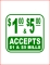 Accepts $1 & $5 - Cling