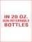 "In 20oz Non-Returnable Bottles" Decal