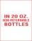 "In 20 oz. Non-Returnable Bottles" Decal